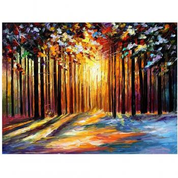 Forest Sunrise Full Drill Diamond Painting 20x30CM