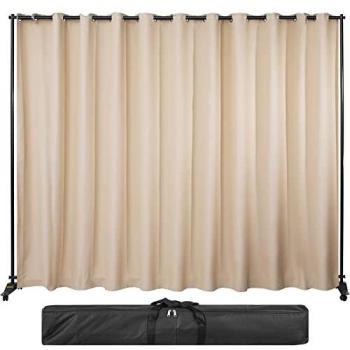 Divisor de habitación VEVOR 10 x 8 pies con cortina opaca y ruedas rodantes