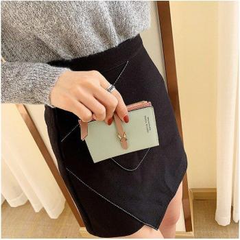 Bolso de mujer en PU, cartera de mano coreana, pliegue estético, 4 colores