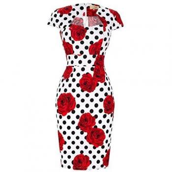 GRACE KARIN Robe Femmes Crayon Vintage à Manches Courtes – L