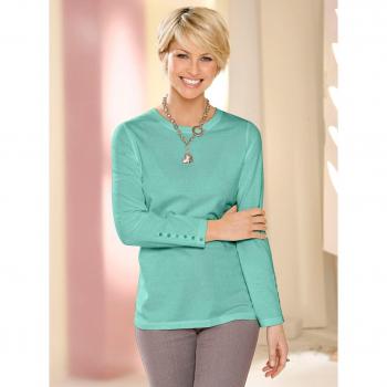 Langarmshirt für Damen, CLASSIC BASICS, mint, Größe 48
