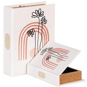 Dekorative Blütenbox aus Canvas, 2er Set, 24 x 18 x 6 cm
