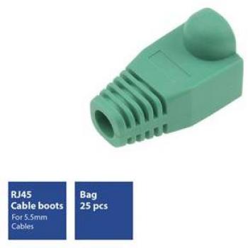 ACT RJ45 Green Cable Boot for 5.5mm Cable