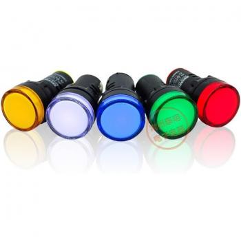 5pcs/lot 24V LED Signal Light, 22mm Waterproof Panel Indicator, AD16-22D/S