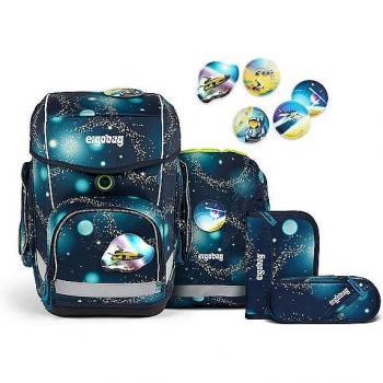 Ergobag Cubo Galaxy Glow 5-teiliges Schulrucksack-Set RaumfahrBär 2024