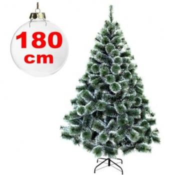 Arbre de Noël Synthétique 180 cm Décor Neigeux pour Maison et Bureau