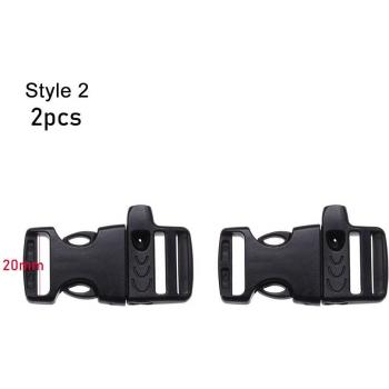 Hebilla de liberación lateral con silbato, 2 piezas, para pulseras y correas Paracord 550