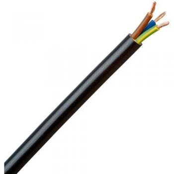 Kopp 3 x 1.5 mm² H05VV5-F Flexible Cable Black 5 m