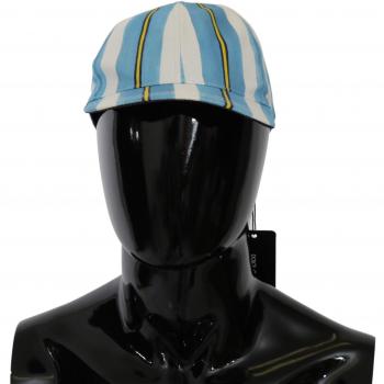 Cotton Baseball Cap with Multicolor Stripes
