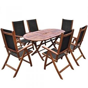 VidaXL Set da Pranzo Esterno 7 pz in Legno di Acacia