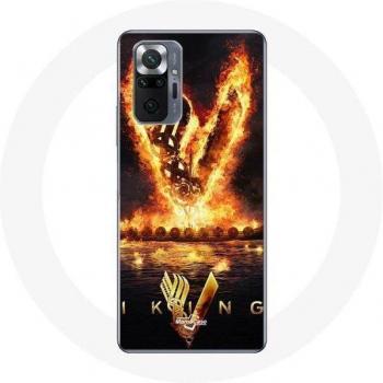 Schwarz-Rotes Vikings Cover für Xiaomi Redmi Note 10 Pro