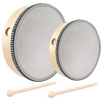 Tambour double 6/8 en bois – kit complet de percussion