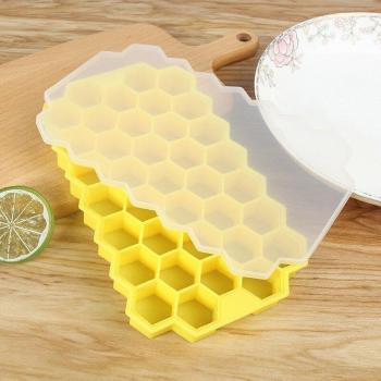 Cubitos de Hielo de Silicona Hexagonal con Tapa