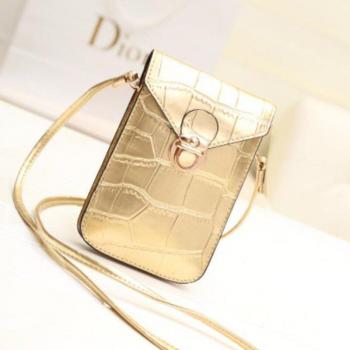Silver Mobile Phone Clutch Bag