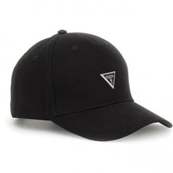 Black Cotton Guess London Baseball Hat – Metallic Logo Design