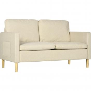 HOMCOM 2 Seater Couch with Wood Legs