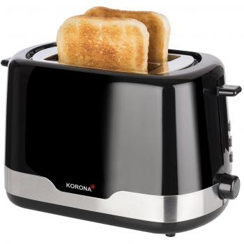 Korona Toaster 21232 in Schwarz für zwei Scheiben