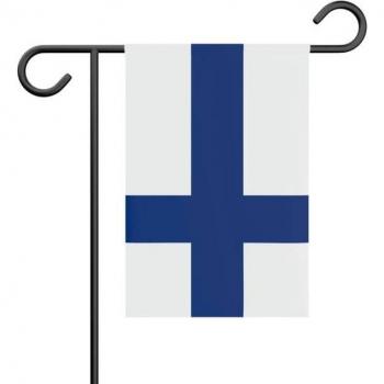 Polished Finnish Flag for Gardens 32x47.5cm Double-Print Polyester
