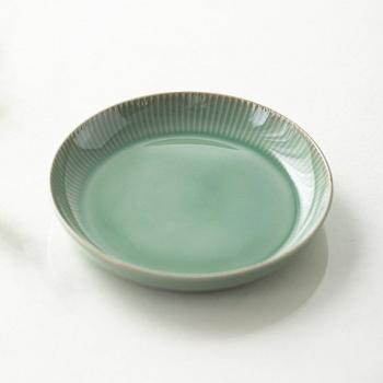 Juego de Té Ceremonia Kung Fu Celadon: Gaiwan Verde y Chawan a Rayas