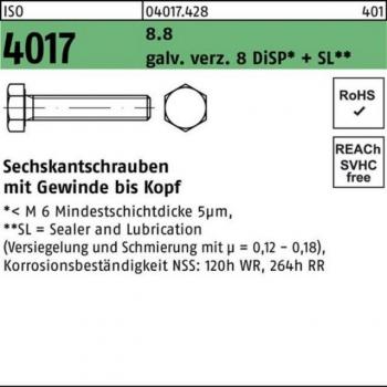 Reyher Sechskantschraube M 8 × 75 8.8 galvanisch verzinkt – 200‑Pack (DiSP+SL)