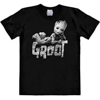 Marvel Groot Shirt – Herren‑Tee, Schwarz, Rundhals, Kurzarm, XS, 100 % Baumwolle