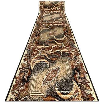 Soft Beige Leaf Floor Mat – 90 cm Length