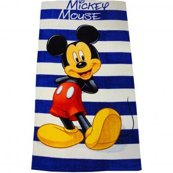 Mickey-Mouse-Stripes Badhandtuch aus reiner Baumwolle