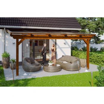 Ancona Terrassendeckel – 541 × 270 × 250 cm, braun (Nussbaum)