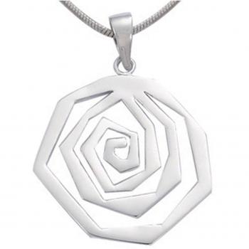 Silver Rhod-Plated Choreography Pendant – 25 mm, Les Trésors De Lily H2638