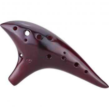 Alto C Smoked Ceramic Ocarina with Music Score