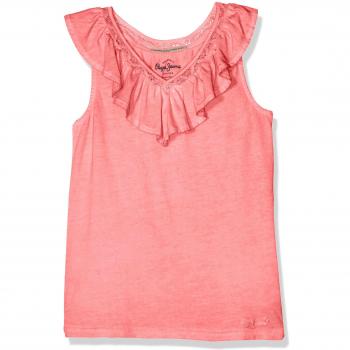 Celia Jr, camiseta sin mangas para Niños, Rosa (Bright Coral), 16 años