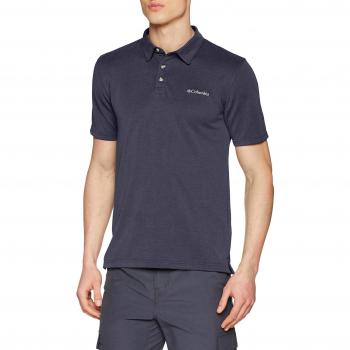 Navy Short Sleeve Polo XS Columbia