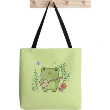 Lady's Sun Frog Shopping Tote