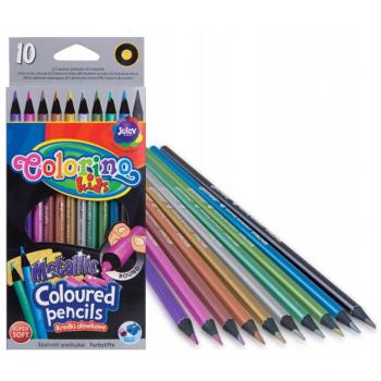 COLORINO Pastelky kulaté metalické