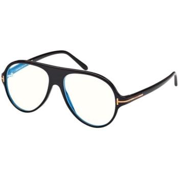 Occhiale Tom Ford FT5012‑B – Anti luce blu, montatura nera, misura M