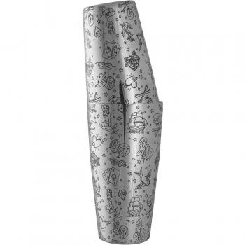 Urban Bar Etched Cocktail Shaker – 30oz Food Safe Steel