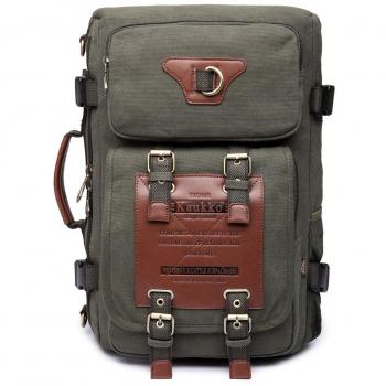 KAUKKO Sac à dos en toile pour hommes et femmes 22 litres vert