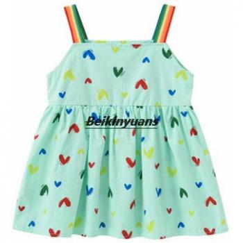 Summer Rainbow Strap Dresses for Girls