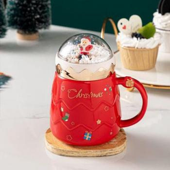 Creative Santa Claus Mug with Lid for Christmas 2022