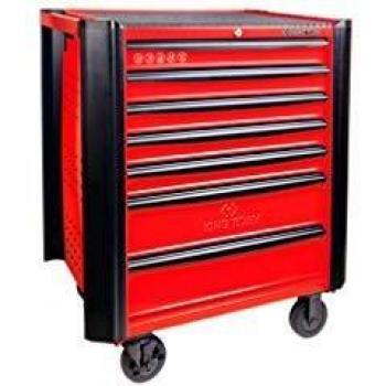 Meuble de chantier King Tony – finition rouge bumper, 7 tiroirs