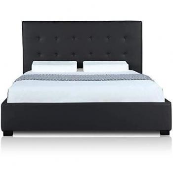 Lit Coffre Layton Incluant Sommier par Intense Déco (Noir, 160 cm)