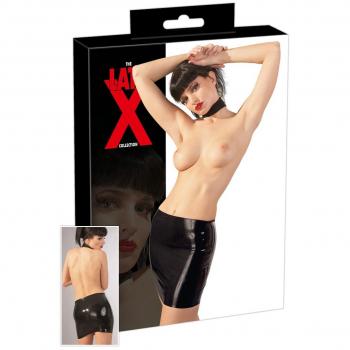 Black Velvet Latex Mini Skirt – Extra Large