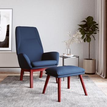 VidaXL Relaxsessel Set Blau Stoff