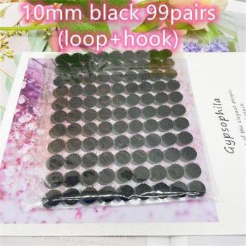 Autocollants ronds à crochet et boucle, 10mm, forte tenue, 99 paires, magique, double verrouillage