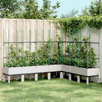 Floreira Vertical com Treliça 200x160x142,5 cm PP Branco