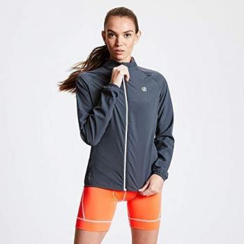 Dare 2b Damen DWL429 68512L Reflective Detail Windshelljacke, Ebony Grey, Größe 12