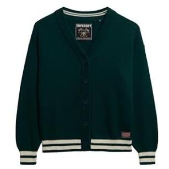 Superdry Cardigan Oversized en Maille Verte