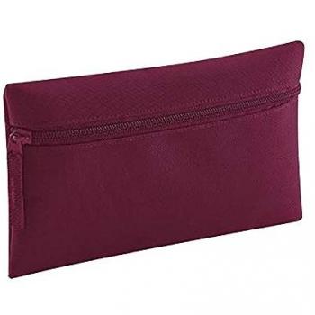 Classic Zip Up Pencil Case One Size burgundy