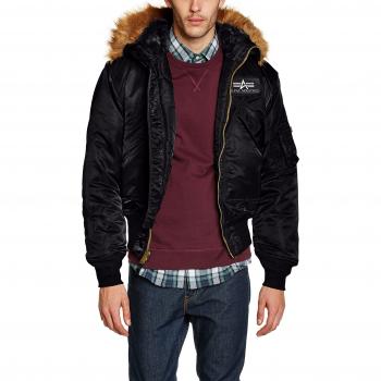 Alpha Industries Herren Daunenmantel 45 P, Schwarz
