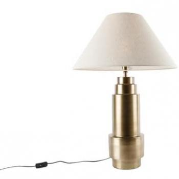 55 cm Bronze Table Lamp with Beige Shade